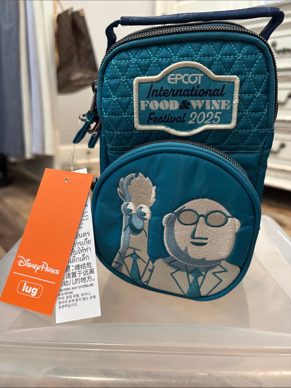lug Teal EPCOT Food & Wine Festival 2025 Quilted Crossbody Bag
